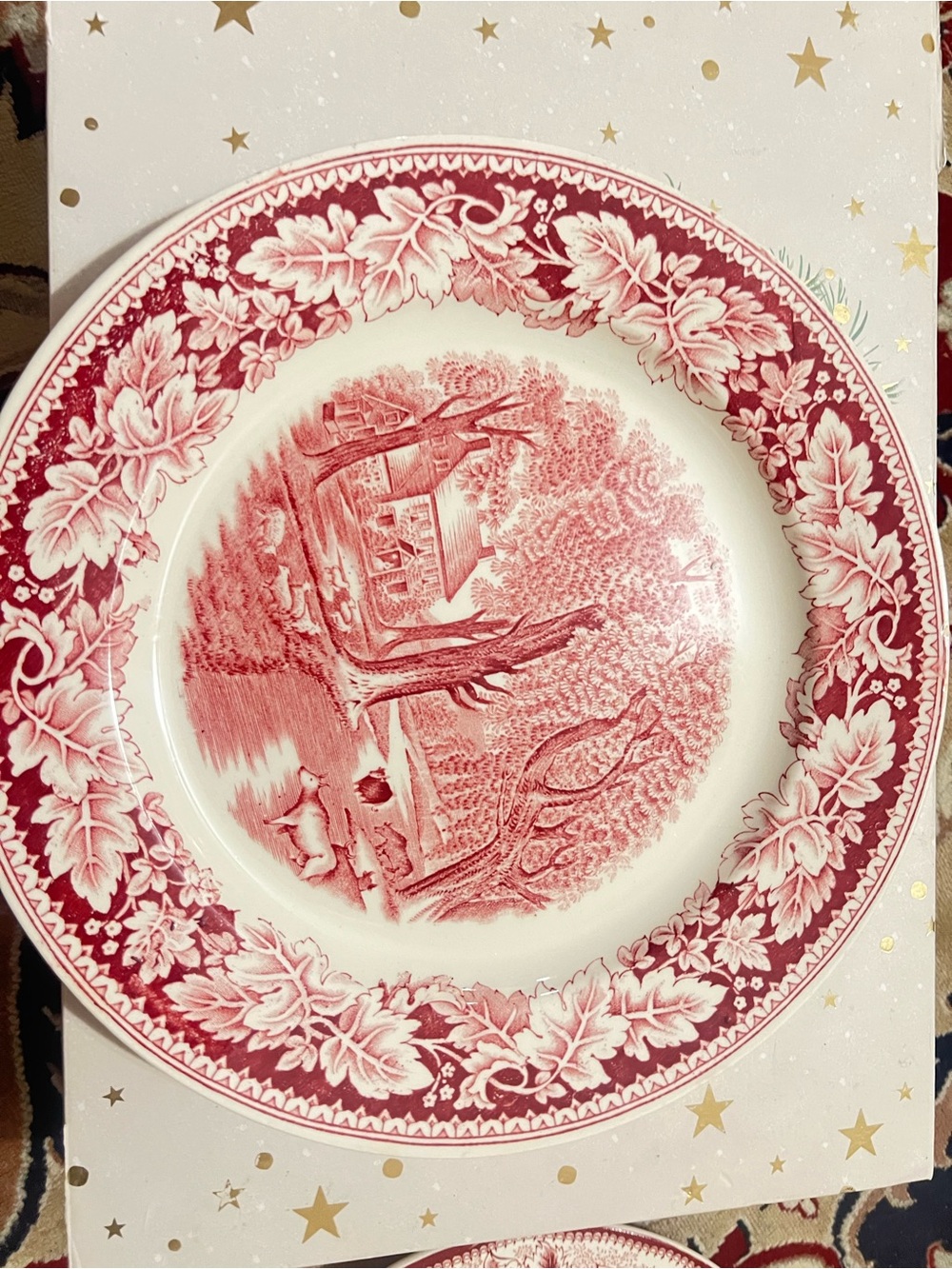 Vintage Homer Laughlin Currier & Ives Home Sweet Home Plate